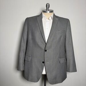 Michael Kors Mens Houndstooth Blazer Suit Jacket Sport Coat Size 50R